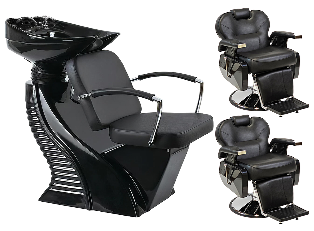 Kit mobilier frizerie Yoshimoto scafa + 2 scaune K05
