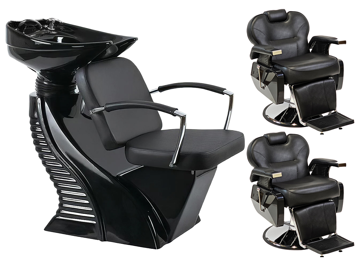 Kit mobilier frizerie Yoshimoto scafa + 2 scaune K05
