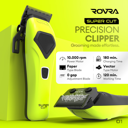 Masina de tuns ROVRA - SUPER CUT - 10.000 RPM - fara fir
