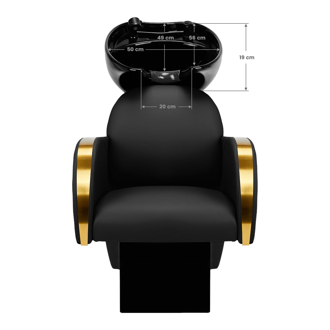 Set coafor scafa + 2x scaun Gabbiano Malaga Gold Black