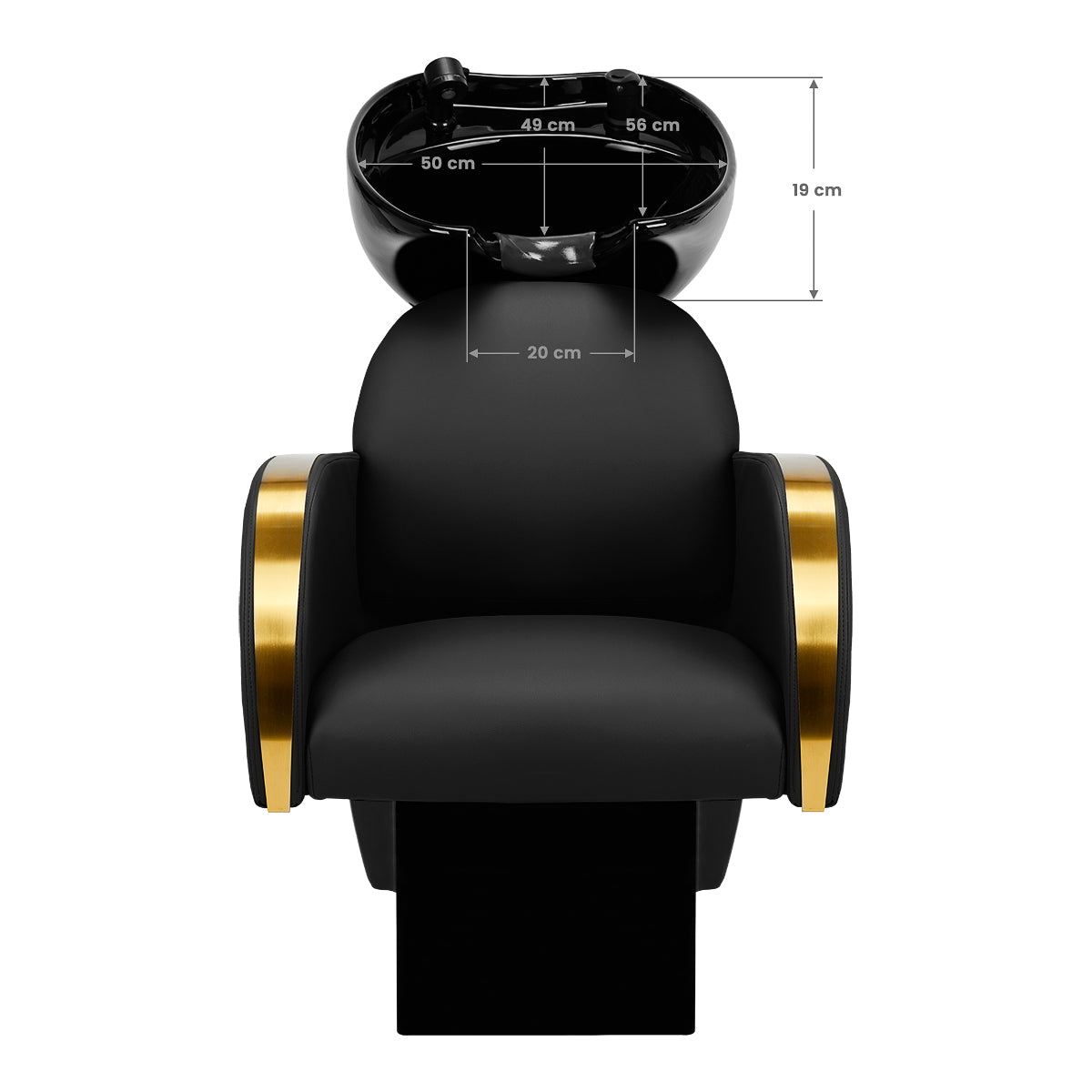 Set coafor scafa + 2x scaun Gabbiano Malaga Gold Black