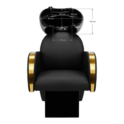 Set coafor scafa + 2x scaun Gabbiano Malaga Gold Black