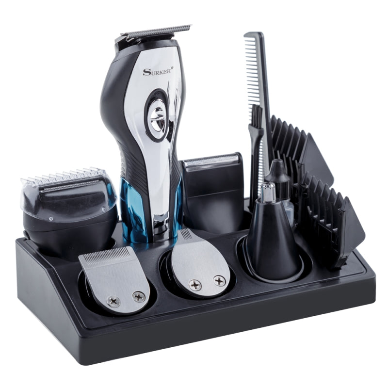 Aparat de tuns Surker, electric, SK-760, 6-in-1 cu atasament pentru barba, nas si urechi