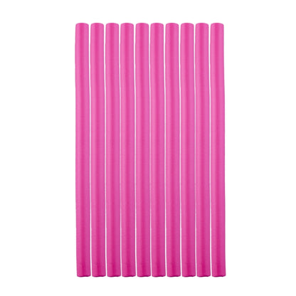 Bigudiuri flexibile, set 10 bucati, roz
