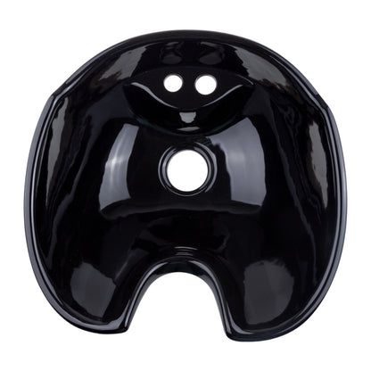 Chiuveta scafa coafor din ceramica, negru, adancime 22 cm