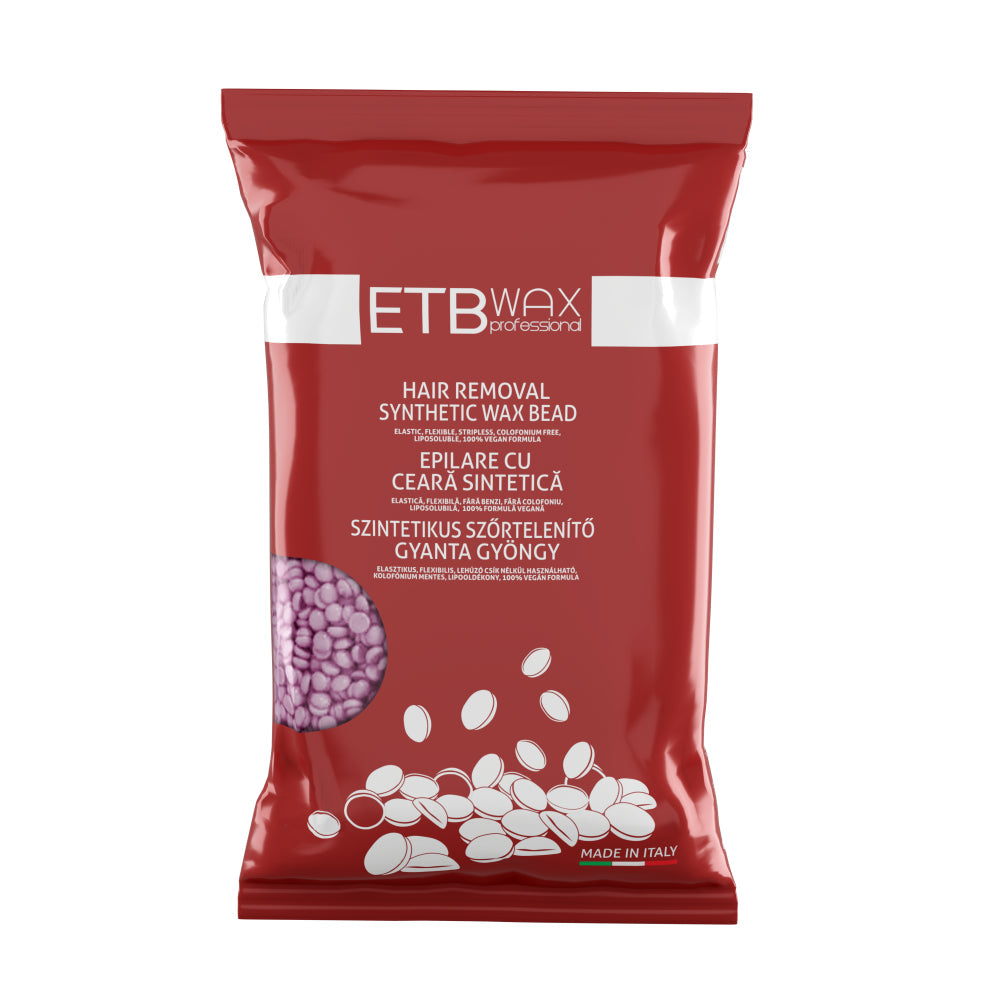 ETB WAX Ceară epilatoare  Vegană Perle Mov Iasomie, Epilare Precisă și Delicată – 800g