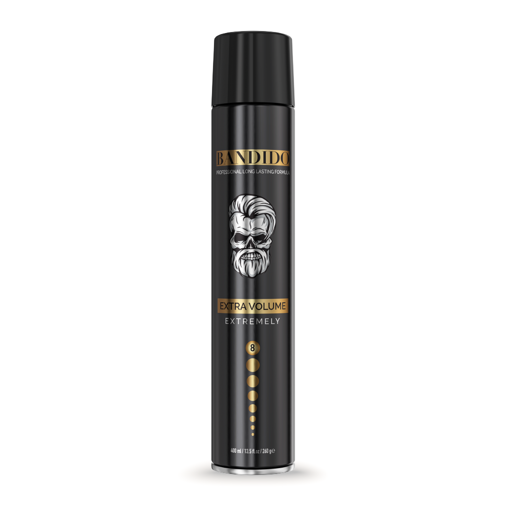 Fixativ Bandido Hair Spray Black, Extra Volum, 400ml