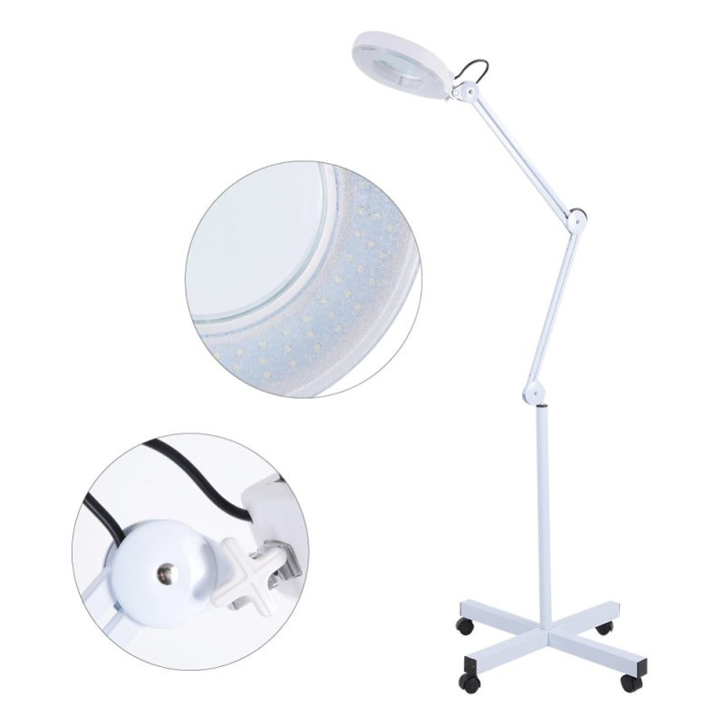 Lampa cosmetica cu lupa cu roti neon led