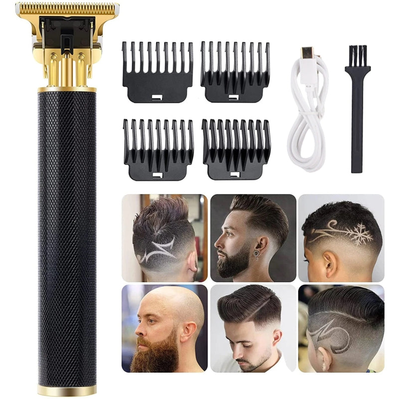 Masina de tuns Karemi, 5 W, cu acumulator, trimmer, incarcare USB, negru