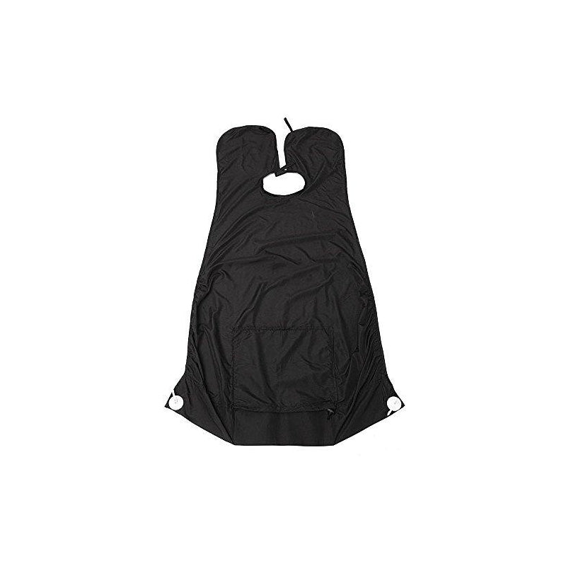 Pelerina neagra pentru frizerie cu ventuze