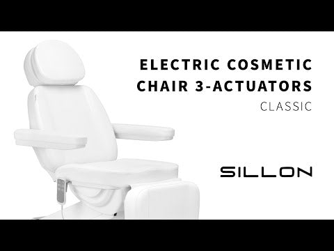 Scaun cosmetic electric SILLON CLASSIC 3 motoare alb