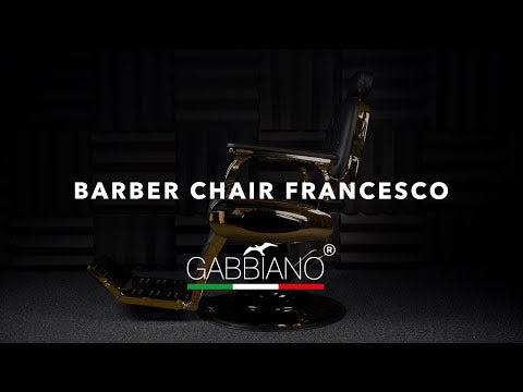 Scaun frizerie Gabbiano Francesco negru și auriu