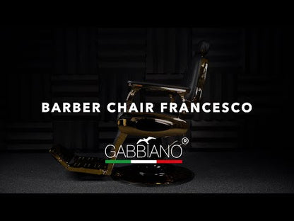 Scaun frizerie Gabbiano Francesco negru și auriu