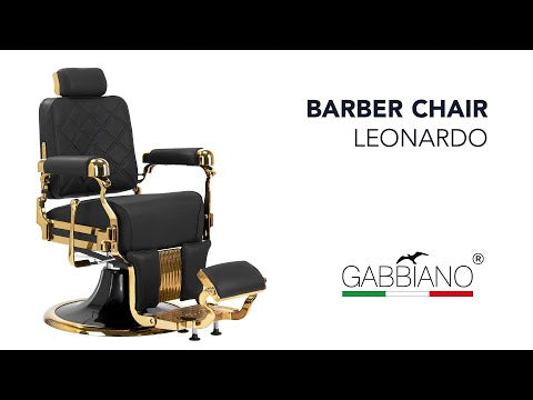 Scaun frizerie Gabbiano Leonardo Gold Black