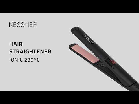 Placă de îndreptat părul Kessner Ionic 230 °C – video de prezentare