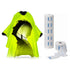 Set protecție client: pelerină ROVRA verde RT97 + set 5 role guler din hârtie