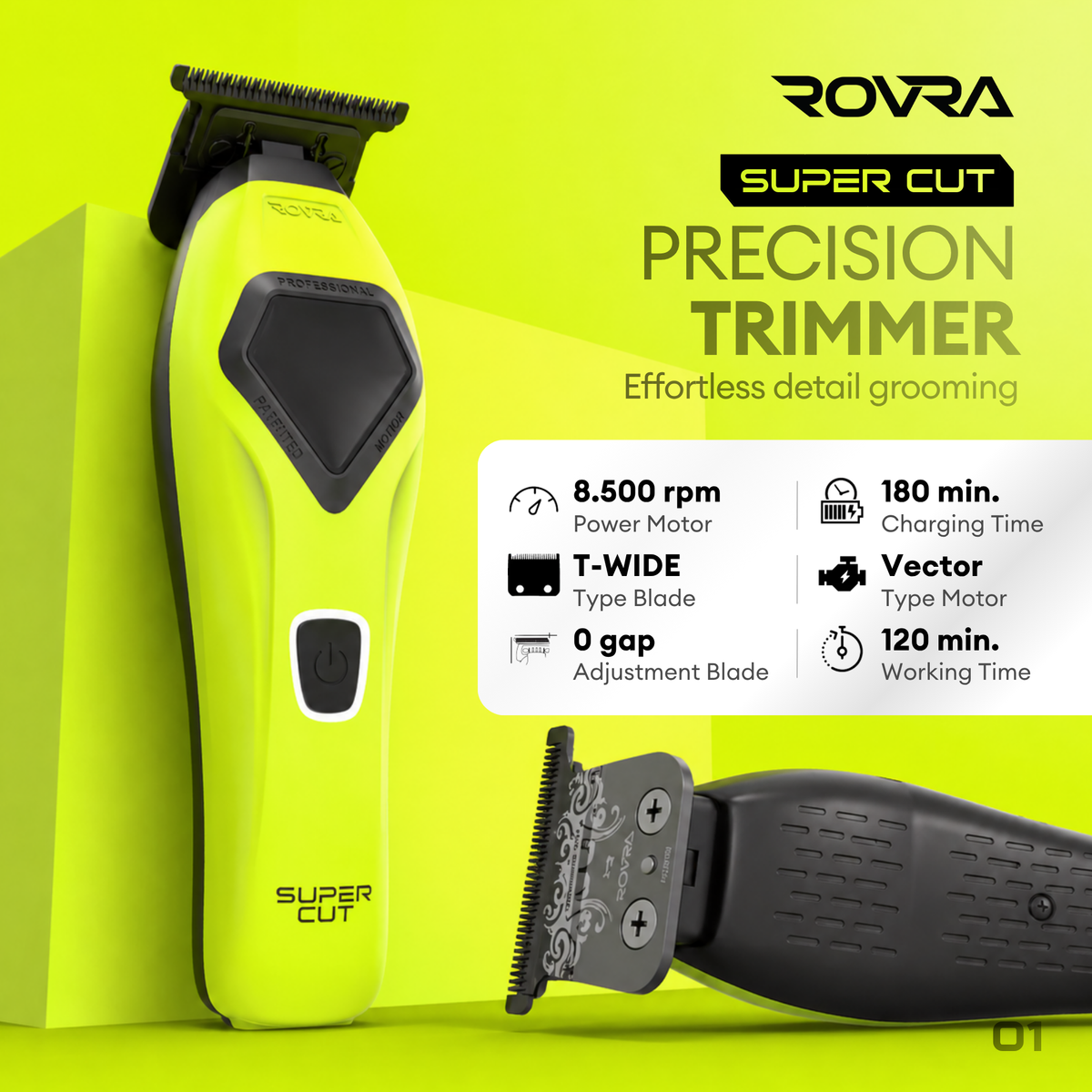 Masina de contur ROVRA - SUPER CUT - 8500 RPM - fara fir