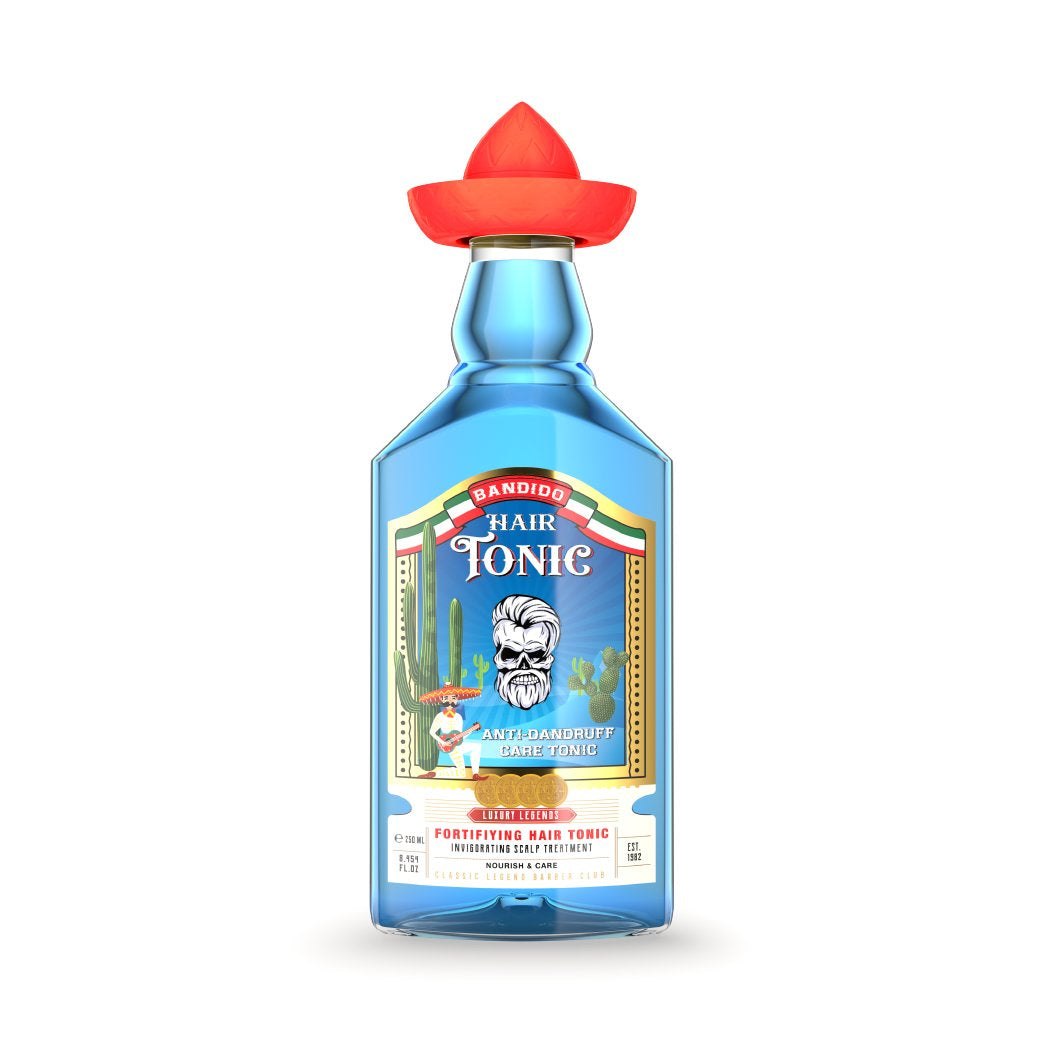 Tonic capilar pentru bărbați Bandido, 250ml - Anti-cădere, Anti-mătreață și Calmant